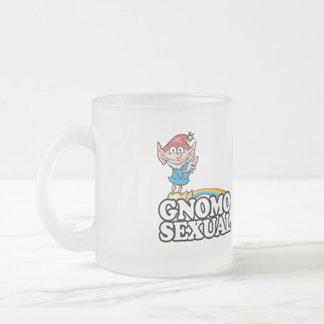 Gnomosexual Frosted Glass Coffee Mug (Left)