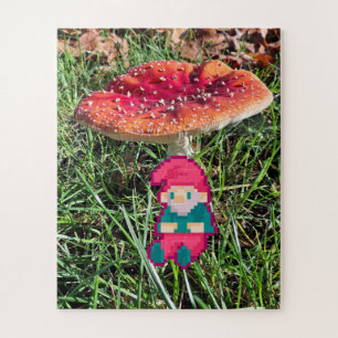 Gnoom, mushroom, Pixelart, Pixel Art Jigsaw Puzzle