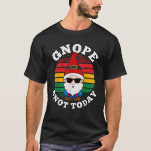Gnope Funny Garden Gnome Scandinavian Cute Gnome  T-Shirt