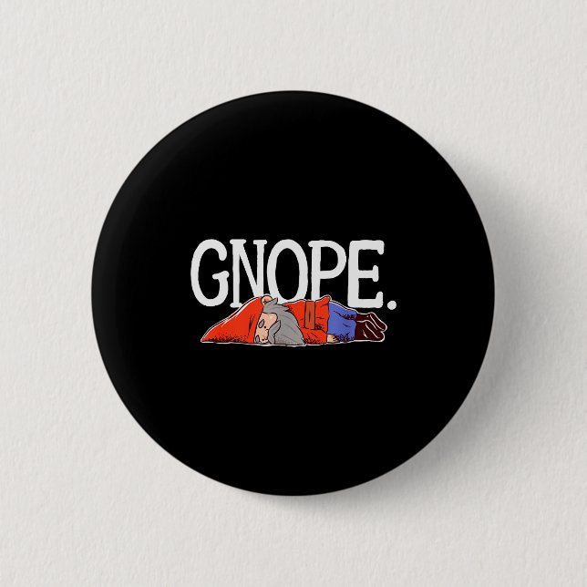 Gnope Gnome Dwarf Funny Garden Elf Christmas  6 Cm Round Badge (Front)