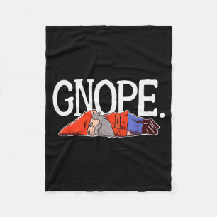 Gnope Gnome Dwarf Funny Garden Elf Christmas  Fleece Blanket