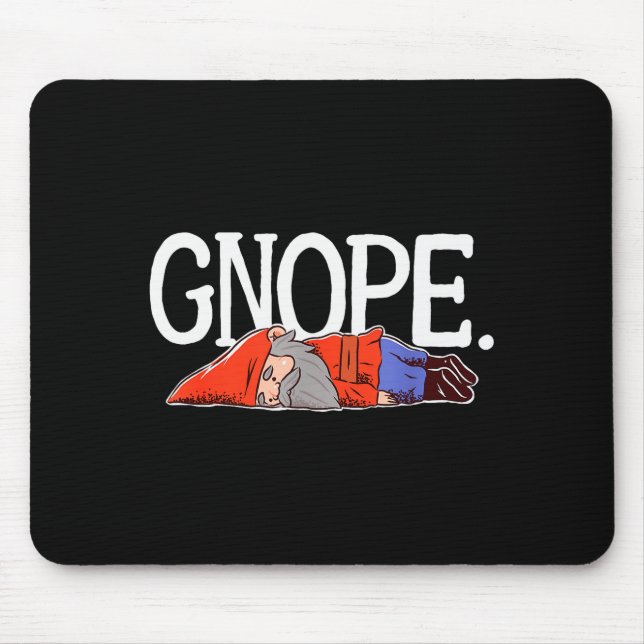 Gnope Gnome Dwarf Funny Garden Elf Christmas  Mouse Mat (Front)