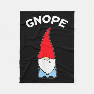 Gnope Gnome Nope Funny Christmas Party Men Women K Fleece Blanket