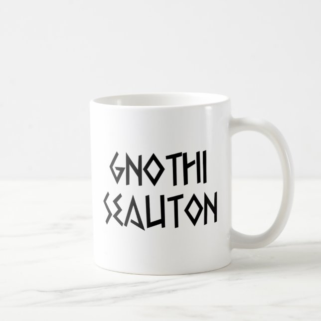 gnothi seauton Know thyself Coffee Mug (Right)