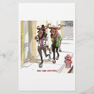 Gnu Age Hipsters Funny Stationery