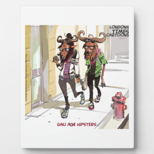 Gnu Age Hipsters Rick London Funny Plaque