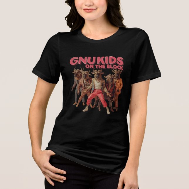 Gnu Kids on the Block Tri-Blend Shirt (Front)