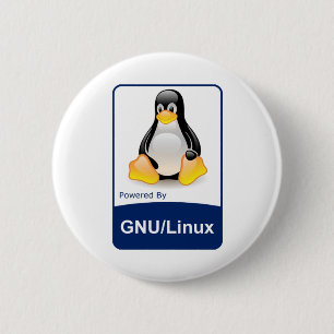 GNU/Linux 6 Cm Round Badge