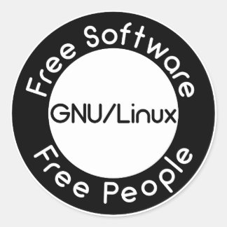 GNU/Linux Classic Round Sticker