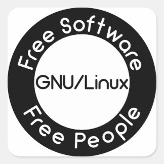 GNU/Linux Square Sticker