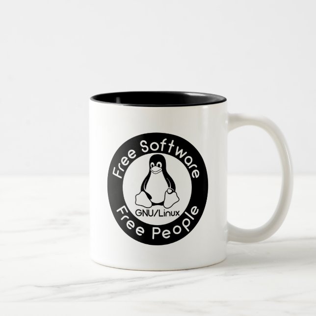 GNU/Linux Two-Tone Coffee Mug (Right)