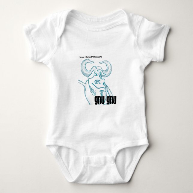 gnu onsie baby bodysuit (Front)