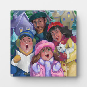 Go a Caroling Illustration Plaque