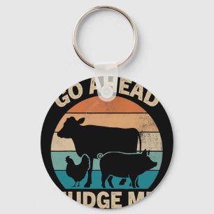 Go Ahead Judge Me Livestock Show Judging Cow Pig C Key Ring