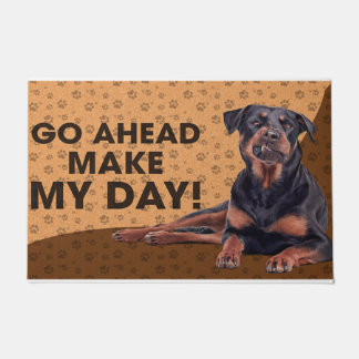 Go Ahead Make My Day, Cool Dog Doormat