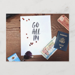 Go All In, Travel Take A Risk Postcard