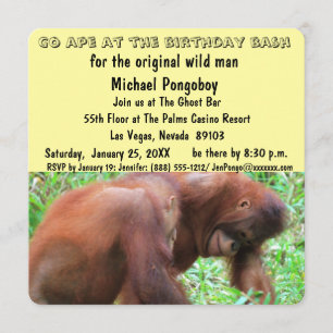 Go Ape Birthday Bash Invitation
