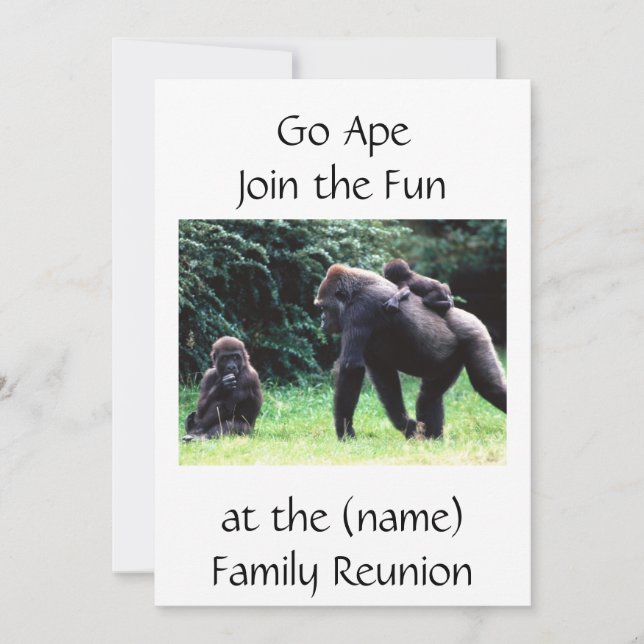 GO APE FAMILY REUNION INVITATION (Front)
