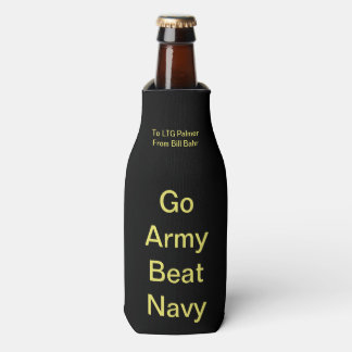 Go Army Beat Navy Beer Bottle Cozy Bottle Cooler
