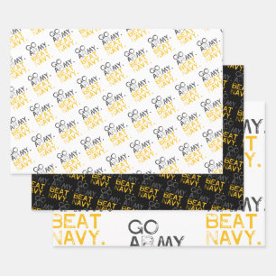 Go Army Beat Navy Wrapping Paper Sheet