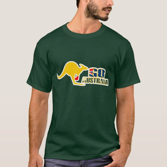 Go Australia boxing graphic kangaroo t-shirt (Front)