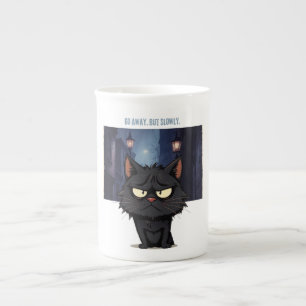 Go away, but slowly bone china mug