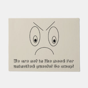 Go away Funny Angry Face Design Rude Doormat