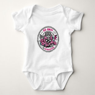 Go Away I’m Introverting Cosy Cat with Coffee Book Baby Bodysuit
