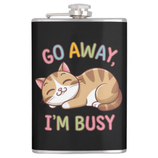 Go away, I'm busy Hip Flask