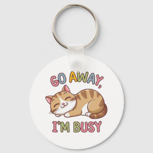 Go away, I'm busy Key Ring