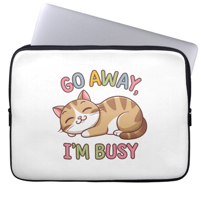 Go away, I'm busy Laptop Sleeve (Front)