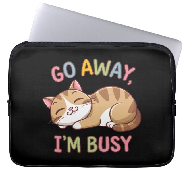 Go away, I'm busy Laptop Sleeve (Front)