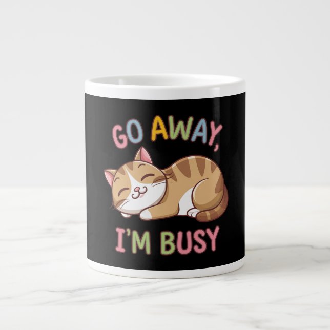 Go away, I'm busy Large Coffee Mug (Front)