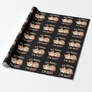Go away, I'm busy Wrapping Paper