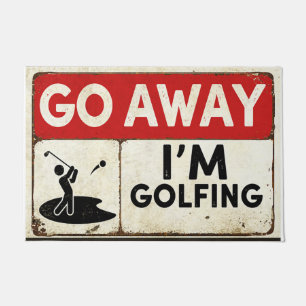 Go Away I'm Golfing Doormat
