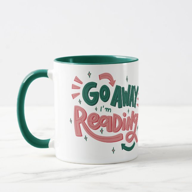 Go away I'm Reading Book Lover Mug (Left)