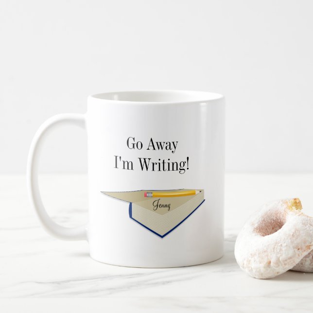Go away I'm Writing Coffee Mug (With Donut)