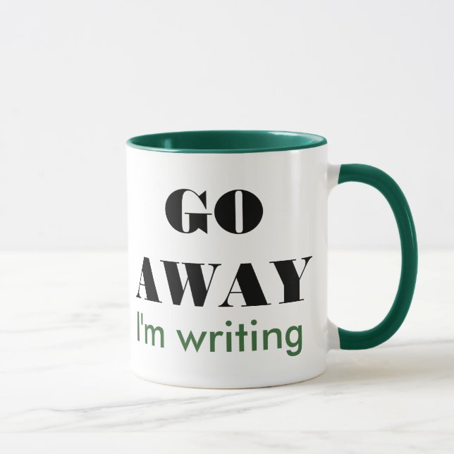 Go away I'm writing Mug (Right)