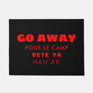 Go Away in Four Languages Antisocial Doormat
