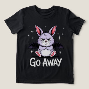 Go Away Sassy Gothic Bunny Creepy Cute Tri-Blend Shirt