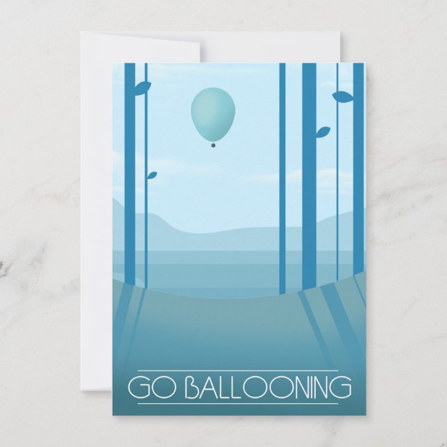 Go Ballooning Invitation (Back)