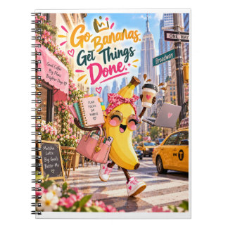 Go Bananas, Get Things Done Motivational Notebook