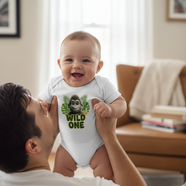 "Go Bananas" Jungle Gorilla Romper Baby Bodysuit (Creator Uploaded)