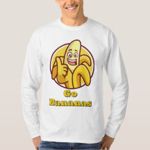 Go Bananas! Long Sleeve T‑Shirt | Fun Graphic Tee