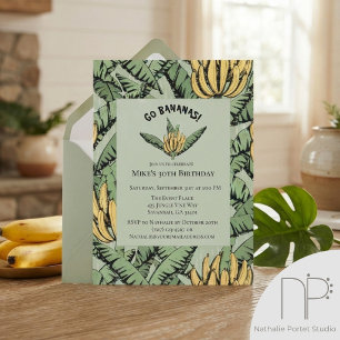 Go Bananas Tropical Green Invitation