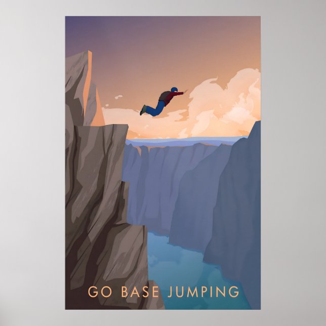 Go Base Jumping Travel Poster (Front)