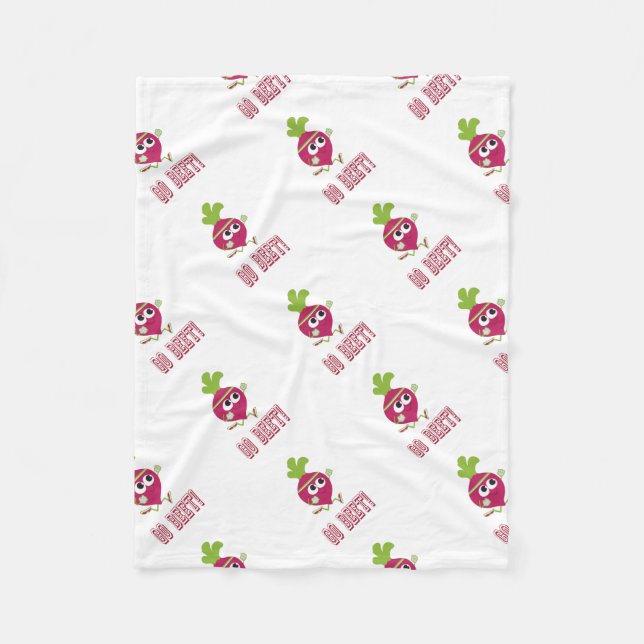 Go Beet Fleece Blanket (Front)