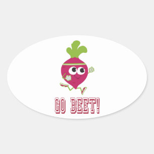 Go Beet! Oval Sticker