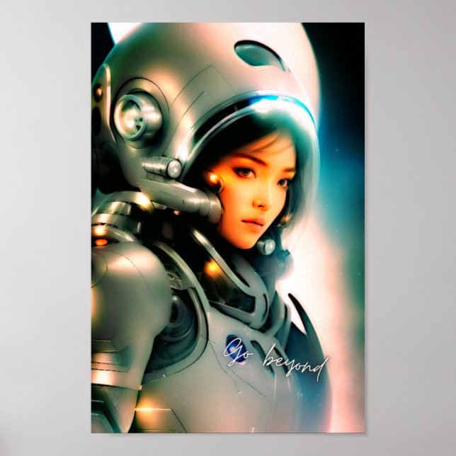 "Go Beyond" Explore the Galaxy Sci-Fi Poster (Front)