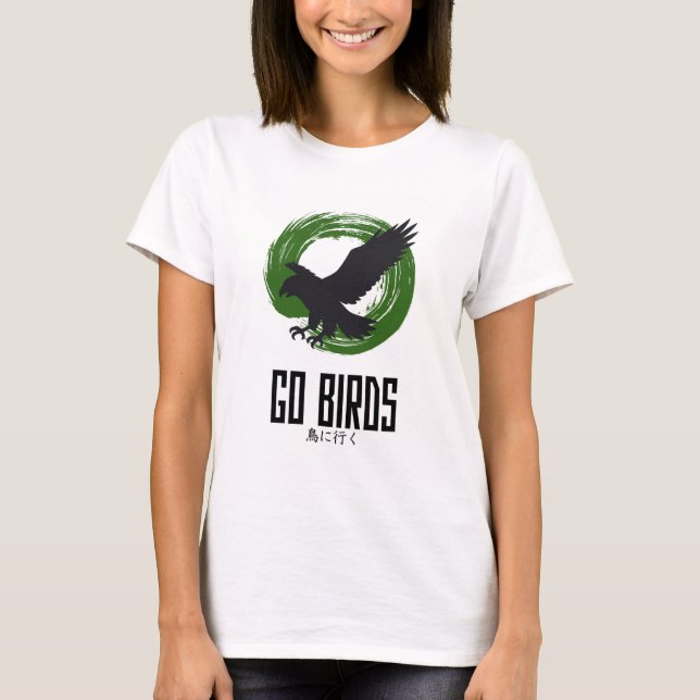Go Birds Women’s Slim‑Fit Japanese‑Style T‑Shirt T-Shirt (Front)